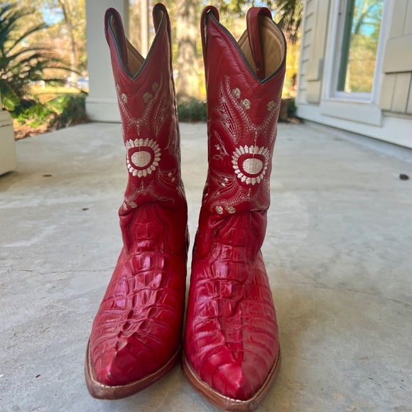 Vintage Kenny Rogers Women’s Cowboy Boots  Size 9 – Red Western Boots - Picture 2 of 9